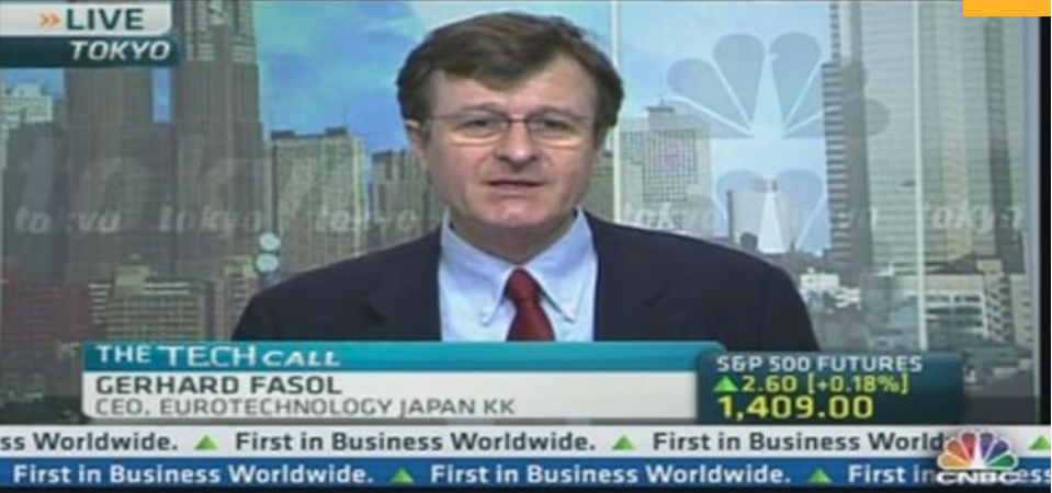 Gerhard Fasol explains Japan’s technology sector on CNBC, BBC, Al Jazeera. Watch video clips online.