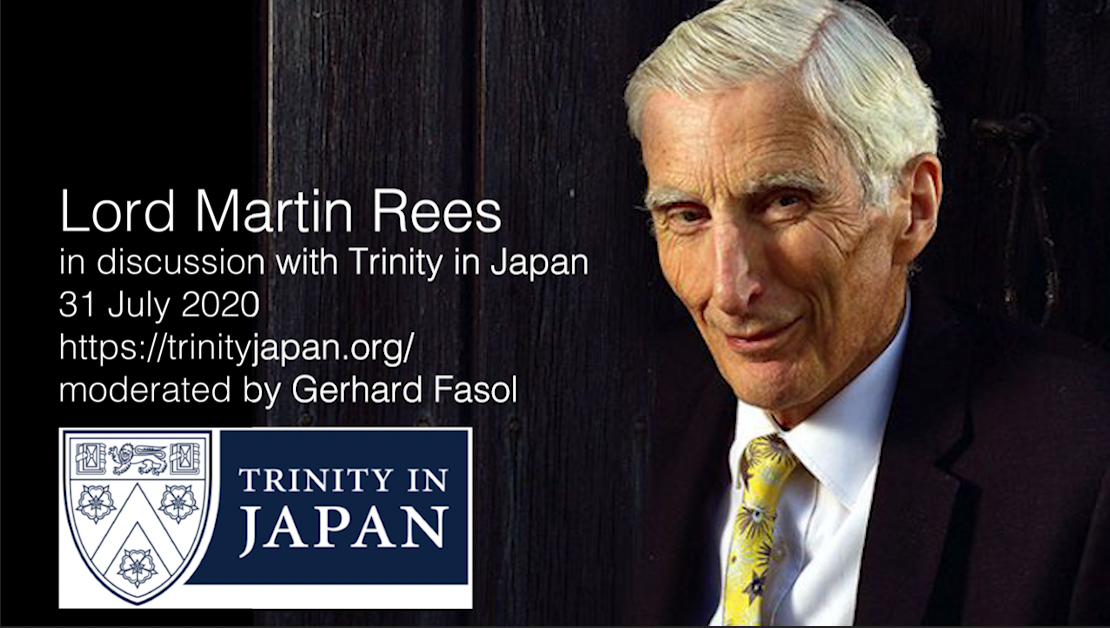 Lord Martin Rees, Astronomer Royal in discussion with Trinity in Japan